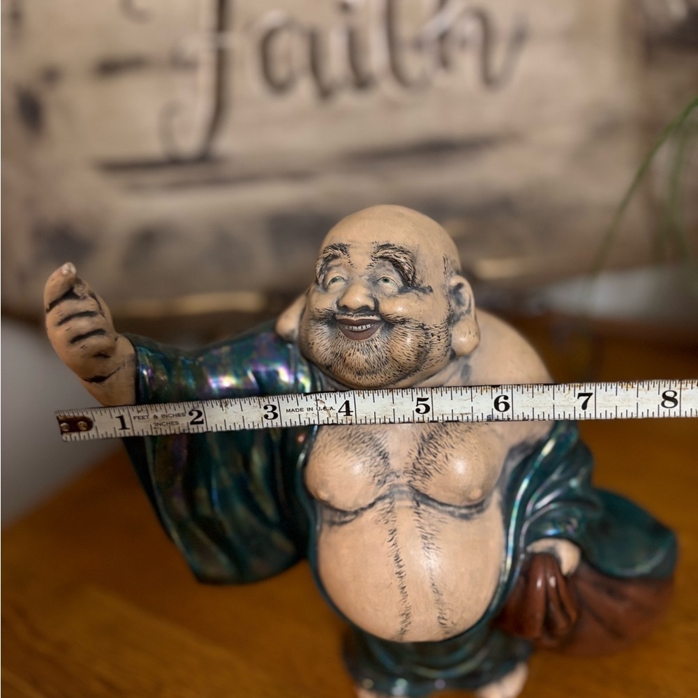 vintage Chinese ceramic Maitreya Buddha known as Budai/ "Laughing Buddha". - Picture 8 of 9